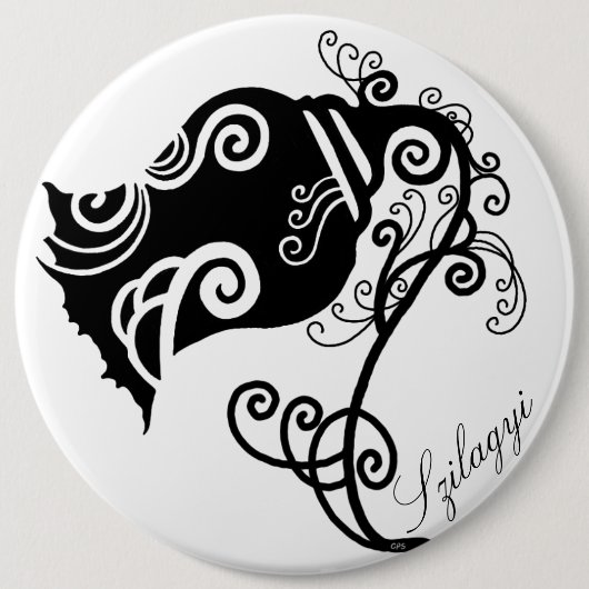 Tattoo Black Blume Button (Vorderseite)