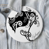 Tattoo Black Blume Button (Beispiel)