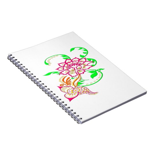 Tattoo-Blume Notizblock (Rechte Seite)