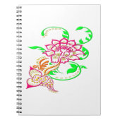 Tattoo-Blume Notizblock (Vorderseite)