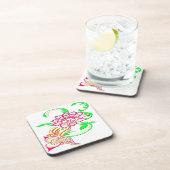 Tattoo-Blume Untersetzer (Rechte Seite)