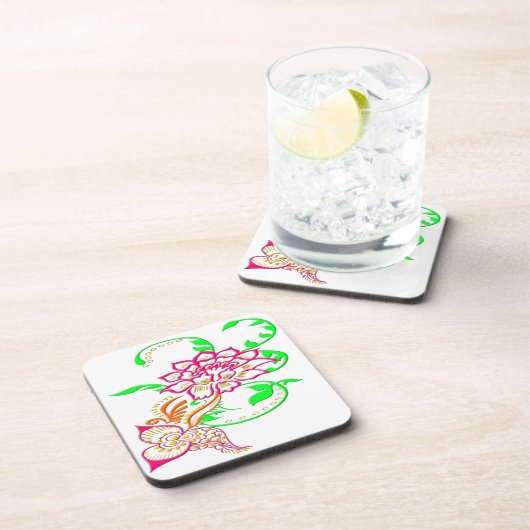 Tattoo-Blume Untersetzer (Rechte Seite)