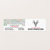 Tattoo & Body Piercing Studio, Ernennung Visitenkarten (Außenseite Aufgefaltet)