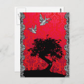 Tattoo Bonsai Tree of Liebe Postkarte (Vorne/Hinten)