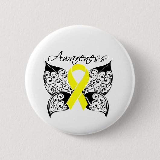 Tattoo Butterfly Awareness - Blase Cancer Button (Vorderseite)
