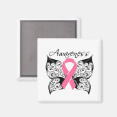 Tattoo Butterfly Awareness - Brustkrebs Magnet (Vorderseite/Rückseite)