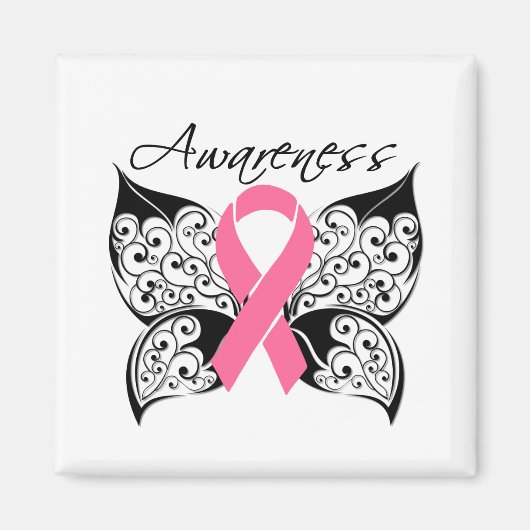 Tattoo Butterfly Awareness - Brustkrebs Magnet (Vorne)