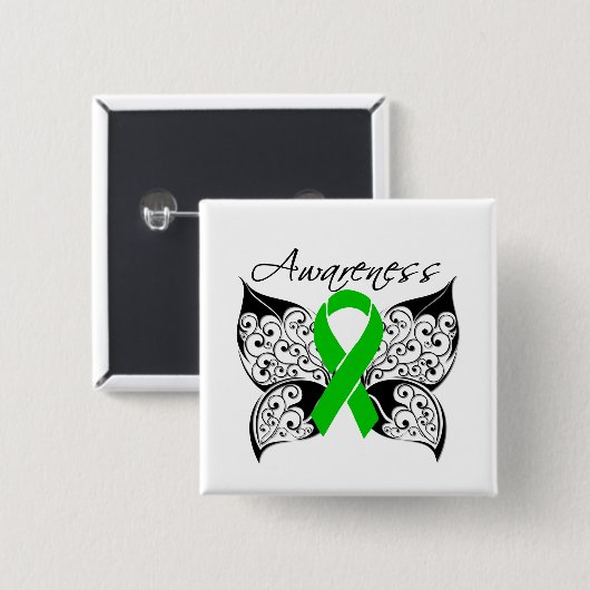 Tattoo Butterfly Awareness - Cerebral Palsy Button (Vorne & Hinten)