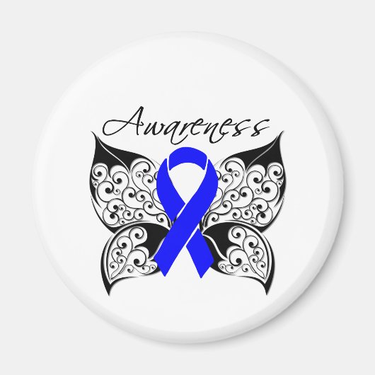 Tattoo Butterfly Awareness - Colon Cancer Magnet (Vorne)