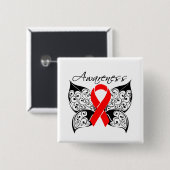Tattoo Butterfly Awareness - Herzerkrankung Button (Vorne & Hinten)