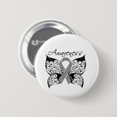 Tattoo Butterfly Awareness - Hirnkrebs Button (Vorne & Hinten)