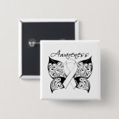 Tattoo Butterfly Awareness - Lungenkrebs Button (Vorne & Hinten)
