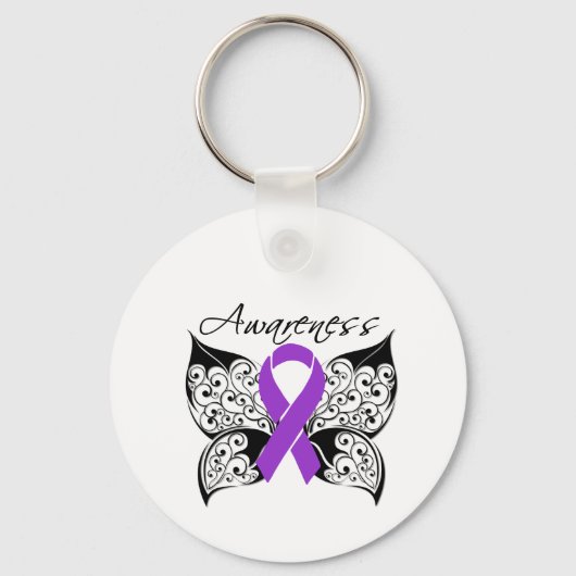 Tattoo Butterfly Awareness - Morbus Crohn Schlüsselanhänger (Vorderseite)