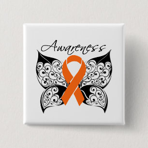 Tattoo Butterfly Awareness - Multiple Sklerose Button