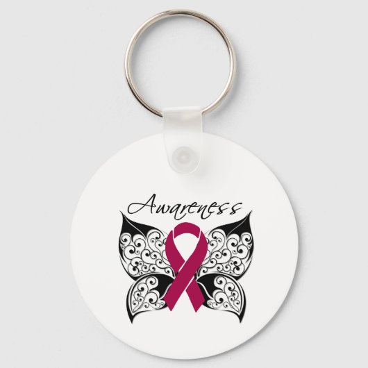 Tattoo Butterfly Awareness - Multiples Myelom Schlüsselanhänger (Vorderseite)