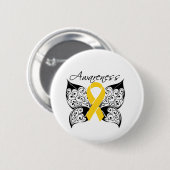 Tattoo Butterfly Awareness - Neuroblastoma Cancer Button (Vorne & Hinten)