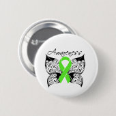 Tattoo Butterfly Awareness Non-Hodgkin's Lymphoma Button (Vorne & Hinten)