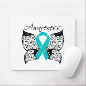 Tattoo Butterfly Awareness - Ovarialkarzinom Mousepad (Mit Mouse)