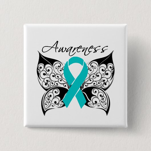 Tattoo Butterfly Awareness - PCOS Button (Vorderseite)