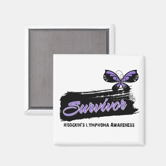 Tattoo Butterfly Hodgkins Disease Survivor Magnet (Vorderseite/Rückseite)