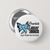 Tattoo Butterfly Prostatakrebsüberlebnis Button (Vorne & Hinten)