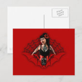 Tattoo Button Up Postkarte (Vorne/Hinten)