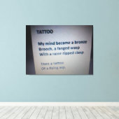 Tattoo Canvas Print Leinwanddruck (Insitu (Holzboden))
