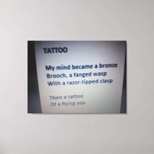 Tattoo Canvas Print Leinwanddruck (Vorderseite)