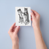 Tattoo Cat Inted Dalmatiner Cartoon Funny Graphic Flyer (Gruppe)