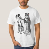 Tattoo Cat Inted Dalmatiner Cartoon Funny Graphic T-Shirt (Vorderseite)