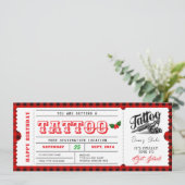 Tattoo Christmas Geschenkgutschein Einladung (Stehend Vorderseite)