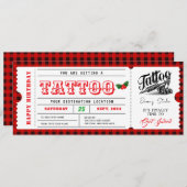 Tattoo Christmas Geschenkgutschein Einladung (Vorne/Hinten)