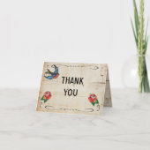 Tattoo Dankeschön Dankeskarte (Vorderseite)