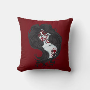 Tattoo Day of the Dead Sugar Couch Throw Kissen