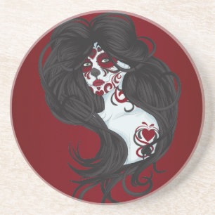 Tattoo Day of the Dead Sugar Skull Dia Untersetzer