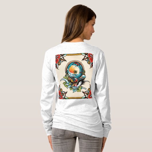 Tattoo Design - T - Shirt für hellfarbige Hintergr (Schwarz voll)