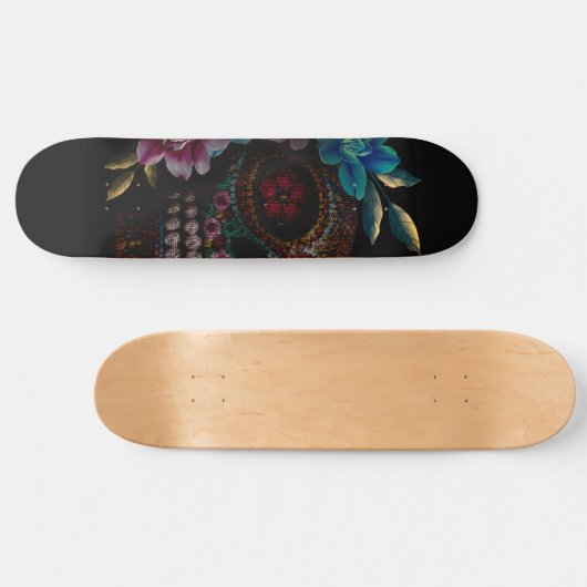 Tattoo Dia des Muertos Skateboard (Horizontal)