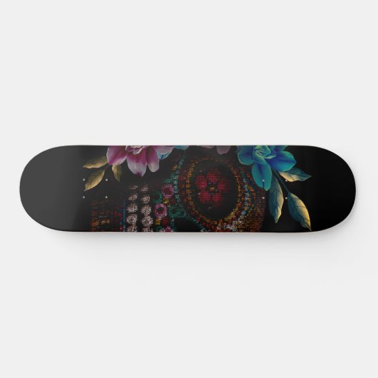 Tattoo Dia des Muertos Skateboard (Horizontal)