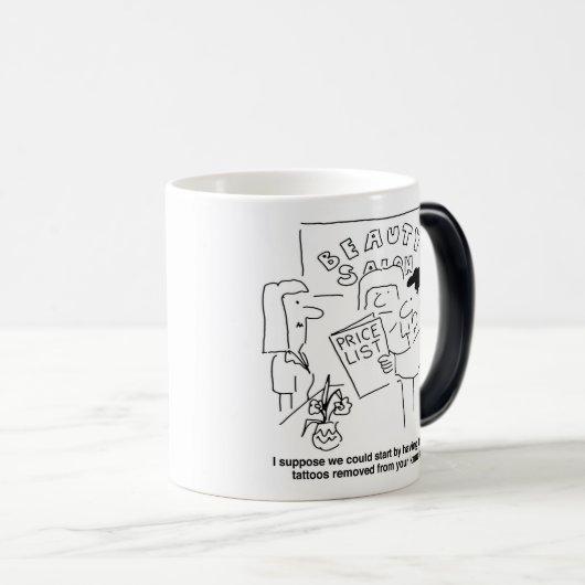 Tattoo-Entfernung im Beauty Salon Thema Verwandlungstasse (VorderseiteRechts)