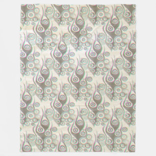 Tattoo Flammen & Kreise Muster + Ihr Backgr. Fleecedecke