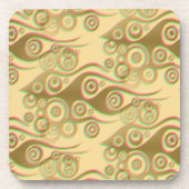 Tattoo Flammen & Kreise Muster + Ihr Backgr. Getränkeuntersetzer (Vorderseite)