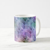 Tattoo Flammen & Kreise Muster + Ihr Backgr. Kaffeetasse (VorderseiteRechts)