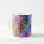 Tattoo Flammen & Kreise Muster + Ihr Backgr. Kaffeetasse (Vorderseite Links)