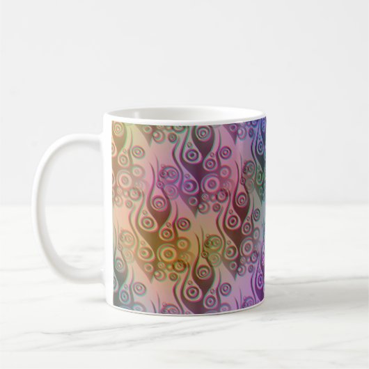 Tattoo Flammen & Kreise Muster + Ihr Backgr. Kaffeetasse (Links)