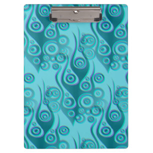 Tattoo Flammen & Kreise Muster + Ihr Backgr. Klemmbrett