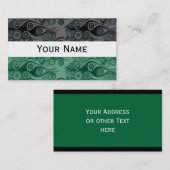 Tattoo Flammen & Kreise Muster + Ihr Backgr. Visitenkarte (Vorne/Hinten)