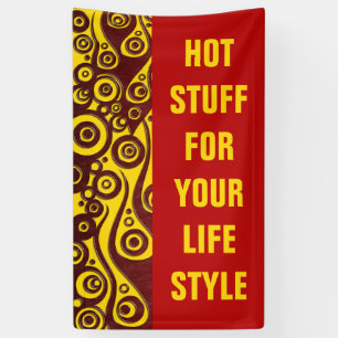 Tattoo Flammen & Kreise rot + Ihr Rücken. Idee Banner