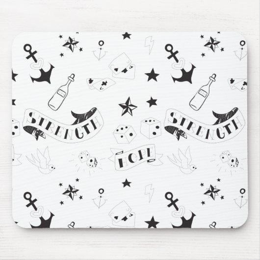 Tattoo-Flash-Hope-Aufkleber Mousepad (Vorne)