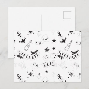 Tattoo-Flash-Hope-Aufkleber Postkarte