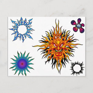 Tattoo Flash Postcard Postkarte